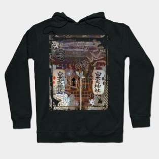 Japan Worship Place Collage Art 90 Hoodie